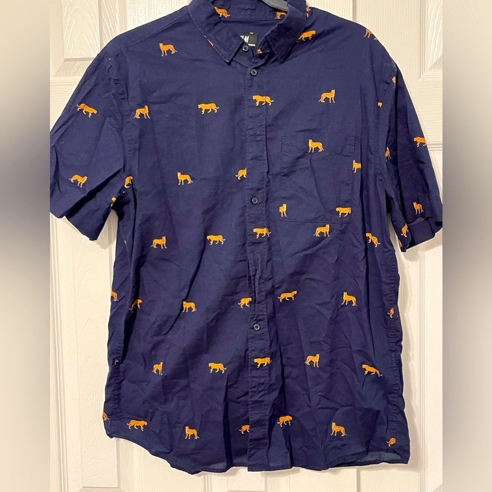 H&M Cheetah Button Down